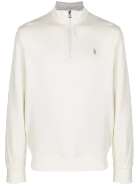 Половин цип суичър с качулка Polo Ralph Lauren синьо