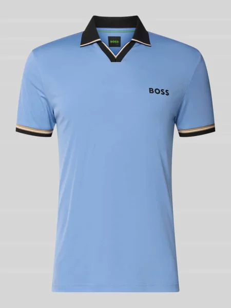 Koszulka polo o kroju slim fit z nadrukiem z logo model PL_TOC SERVE 2' Boss Green
