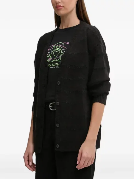 Cardigan Vans tricotate cu decolteu în V negru