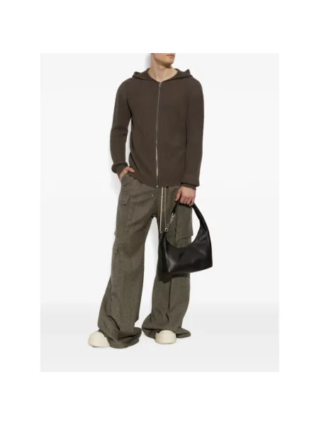 Bluza rozpinana Rick Owens wełniana brązowa