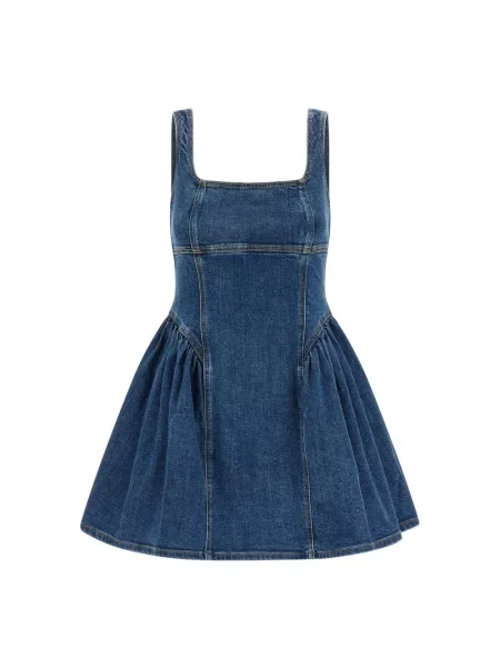 Mała mały sukienka jeansowa Self-portrait niebieska