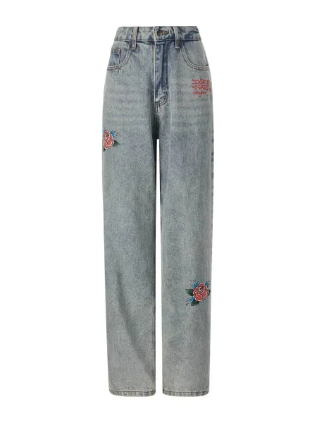 Ed Hardy Jeans Blooming Death' albastru