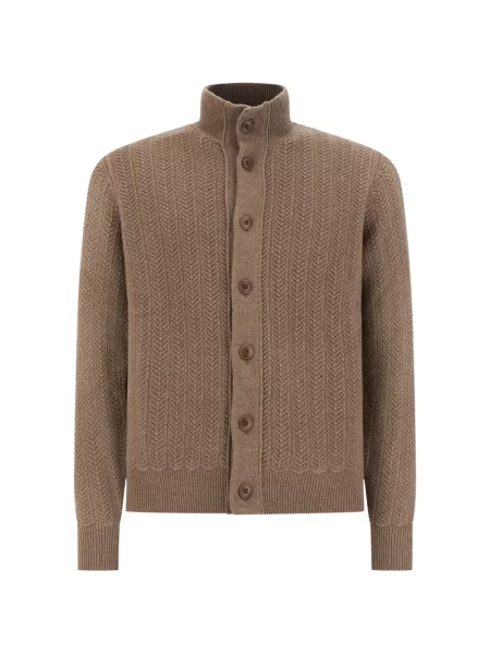Cardigan Lorenzoni tricotate maro
