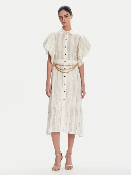 Fracomina Rochie tip cămașă Alb bej