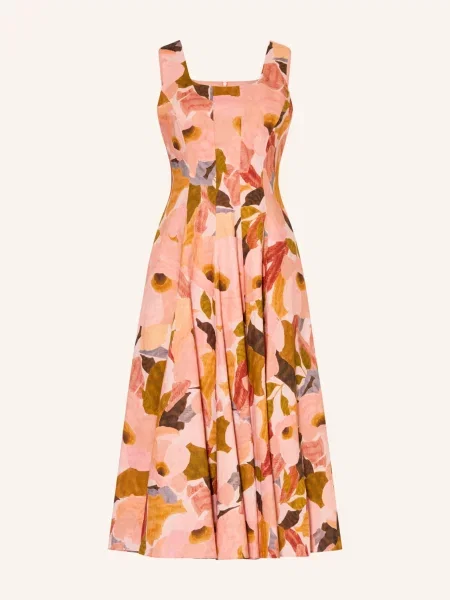 Ted Baker Šaty Shivana S Lnem lososová / tmavě / zelená červená