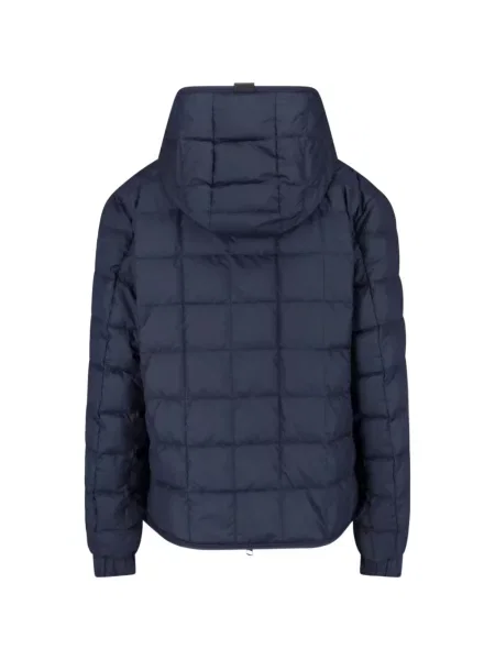 Geacă Moncler cu glugă albastru