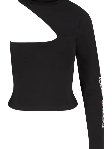 Karl Kani Tricou negru / murdar alb