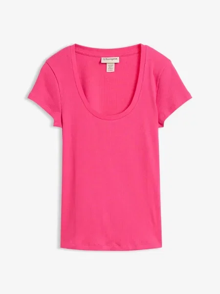 T-shirt z czystej bawełny organicznej różowa