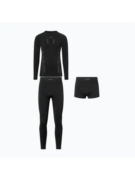 Set de lenjerie termică pentru bărbați Viking Eiger black/grey negru