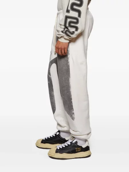 Pantaloni sport Rrr123 cu imagine alb