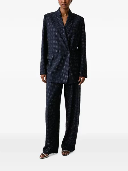 Stras pantaloni Pinko albastru
