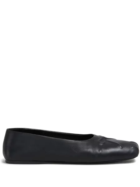 Pantofi loafer Marni cu funde din piele negru