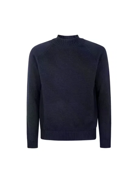 Sweter Zanone wełniany niebieski