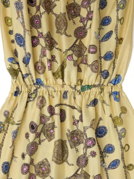 Rochie mini Versace cu imagine galben