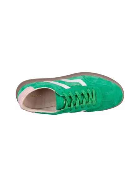 Gant sneakers din piele întoarsă Cuzima verde