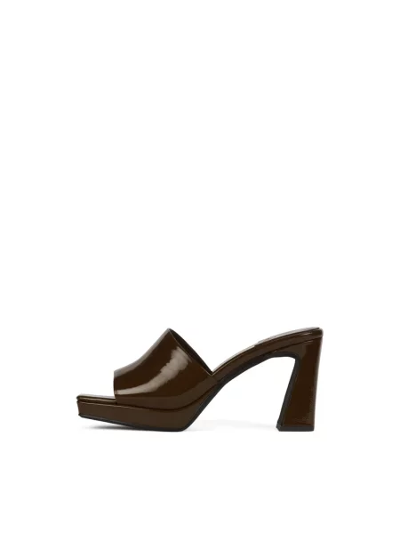 Klapki Jeffrey Campbell skórzane brązowe