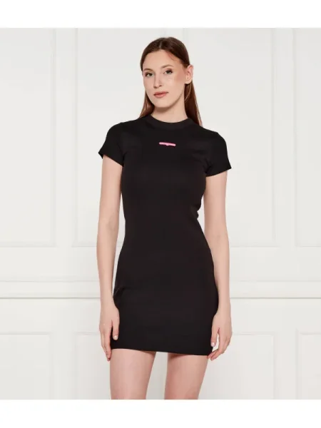 Tommy Jeans Rochie SCRIPT negru