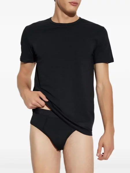 Marškinėliai Moschino apvaliu kaklu juoda