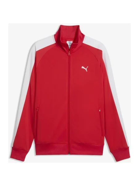 Bluza Puma Essential T7 Poly Full Zip czerwono-biała S biała