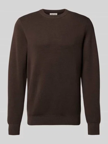 Sweter z dzianiny z okrągłym dekoltem model ‘THEO’ Casual Friday