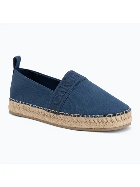 Дамски еспадрили Calvin Klein Oblique Webbing Key Largo синьо