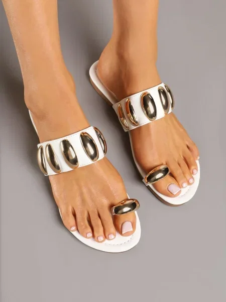 Papuci Deviane Albi alb