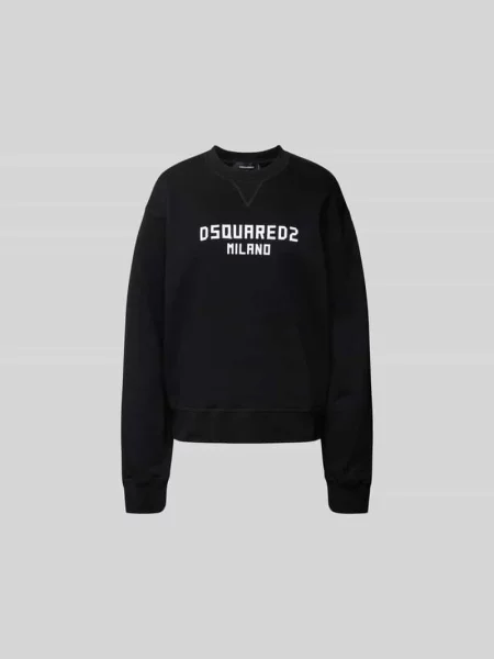 Bluza o kroju oversized z nadrukiem z logo Dsquared2 czarna
