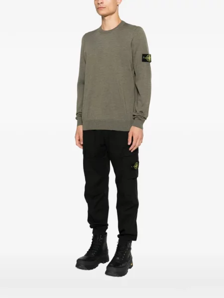 Пуловер Stone Island с кръгло деколте камъни зелено