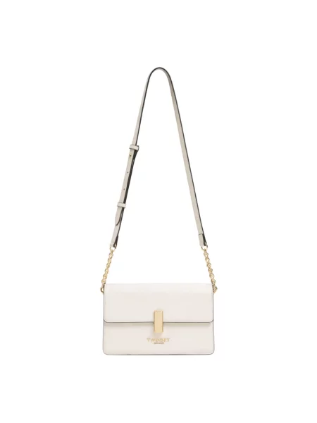 Torebka crossbody Twinset skórzana beżowa