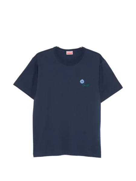 Tricou Kenzo cu broderie cu model floral albastru