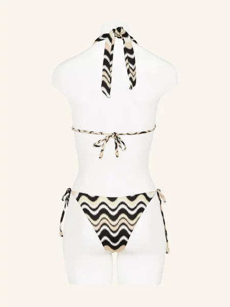 Seafolly Trojúhelníkové Bikinové Kalhotky Neue Wave černá/ krémová bílá