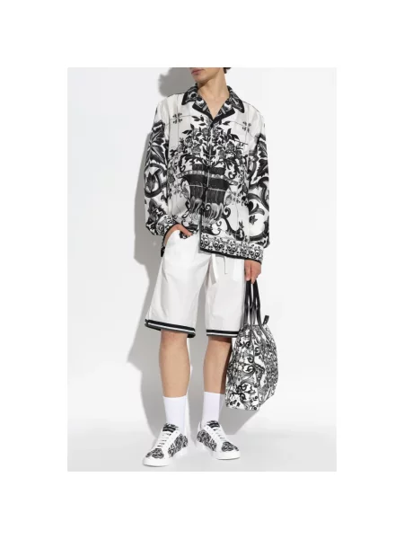 Jedwabna koszula Dolce And Gabbana biała