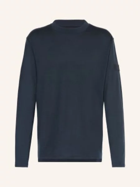 Super.Natural Koszulka Z Długim Rękawem Casual Z Wełną Merynosową blau granatowa
