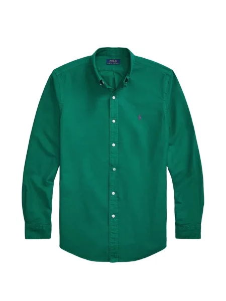 Tricou polo Polo Ralph Lauren cu autograf cu 5 buzunare în carouri gri