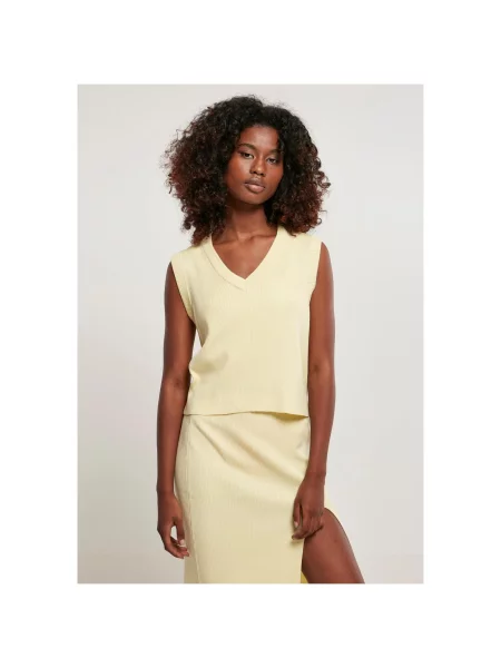 Vestă Urban Classics tricotate galben