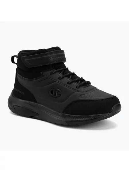 Детски обувки Champion Fuze WTR Boot GS Mid Cut dark grey/new black черно