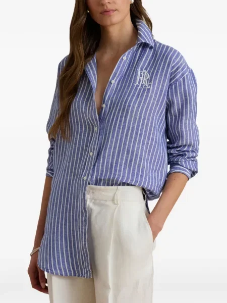 Košulja Lauren Ralph Lauren s vezom plava