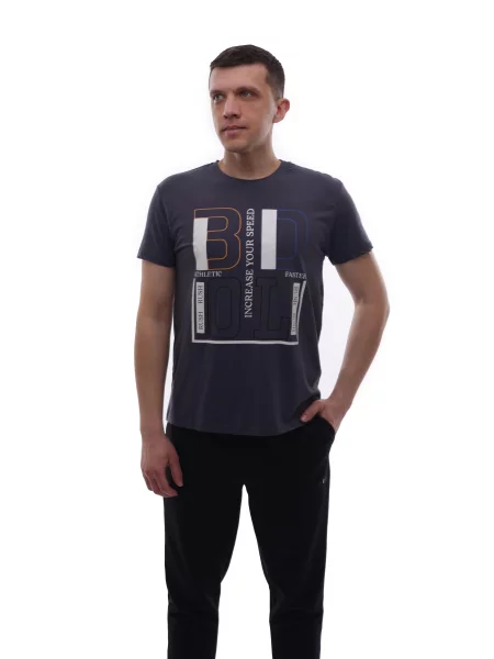 Футболка LUMO темно-сірий віскоза/поліестер сіра