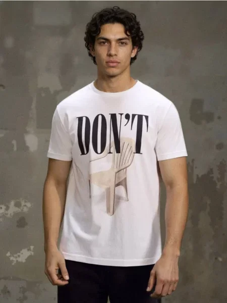 Sinsay tričko s krátkým rukávem bílá