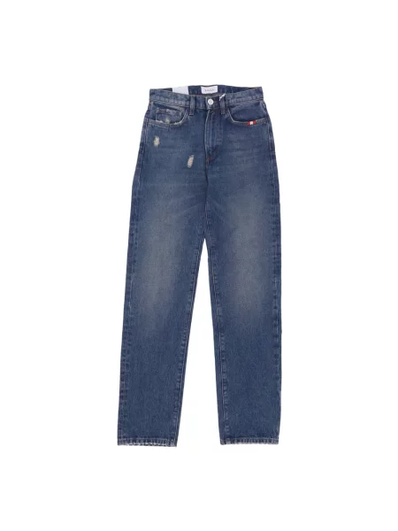 Jeansy straight leg Amish niebieskie