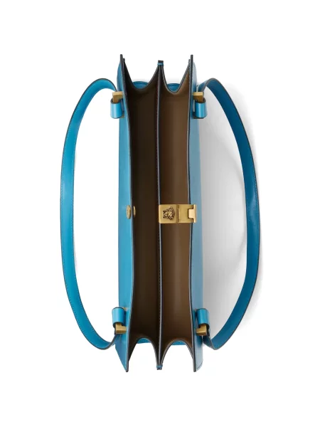 Geantă shopper Versace din piele albastru