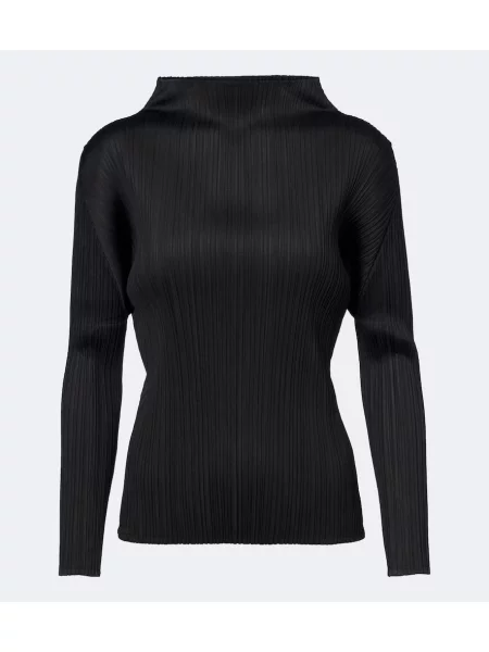 Top Pleats Please Issey Miyake negru