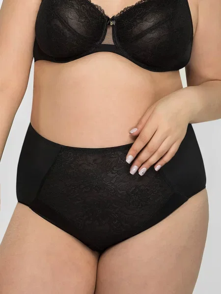 Кружевные трусики слипы чорні
