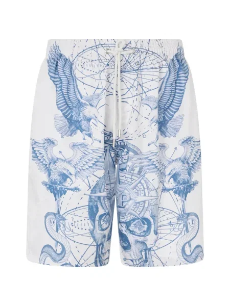 Pantaloni scurți Philipp Plein cu imagine alb