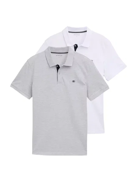 TOM TAILOR Tricou gri alb