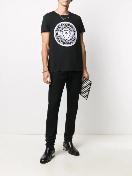 Marškinėliai Balmain juoda