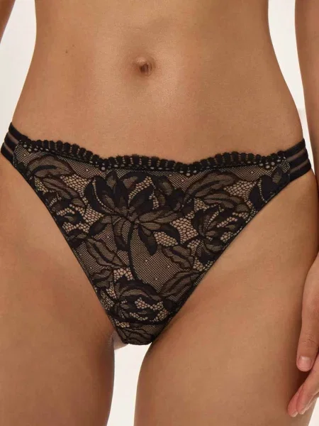 Кружевные трусики слипы чорні