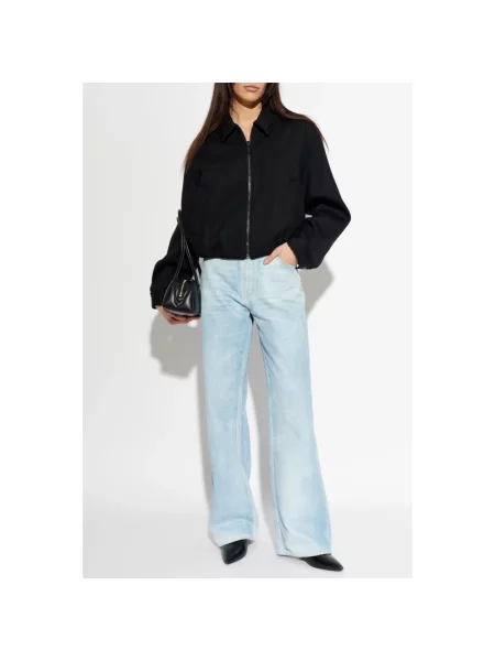 Lekki kurtka bomber Michael Kors wełniany czarny