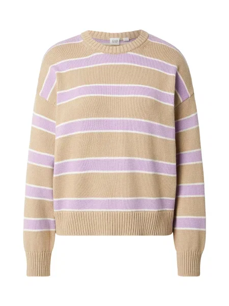 GAP Pulover maro cămilă / lila alb