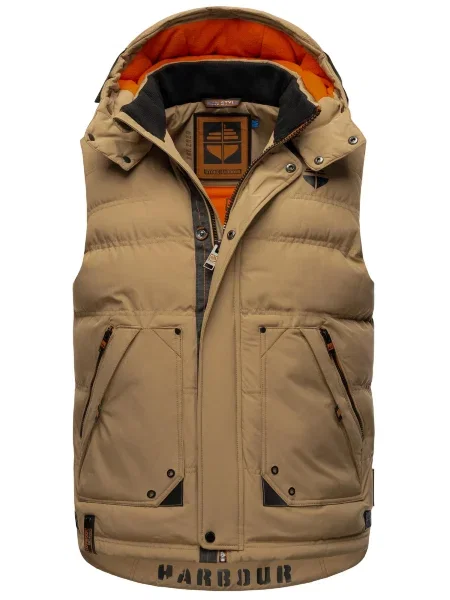 STONE HARBOUR Mellény Egoor világosbarna / sötét narancssárga fekete